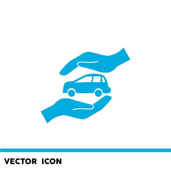 Значок веб-страхования автомобиля — стоковый вектор