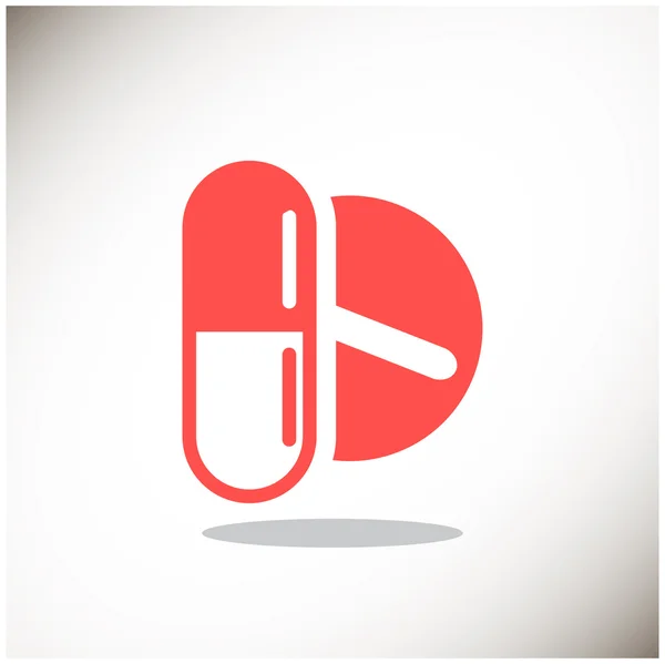 Pictogram pillen en capsules — Stockvector