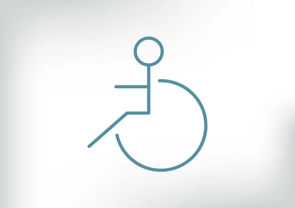 Niepełnosprawnych na wózku inwalidzkim ikona — Wektor stockowy