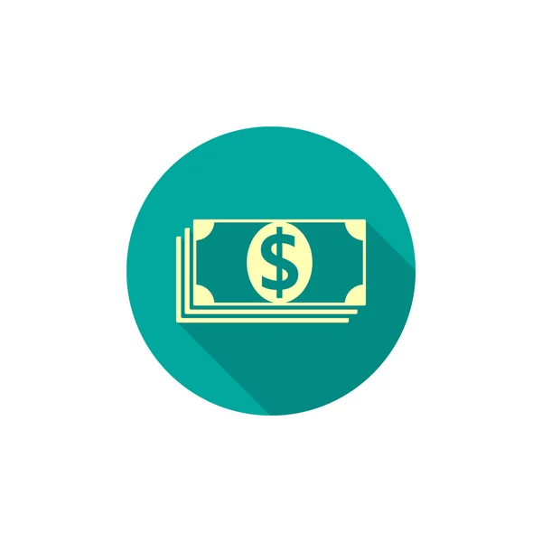 Pile of dollars web icon — Stock Vector