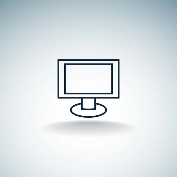 Pantalla de monitor en blanco icono web — Vector de stock