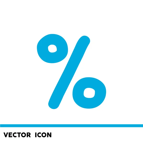 Porcentaje simple icono símbolo — Vector de stock