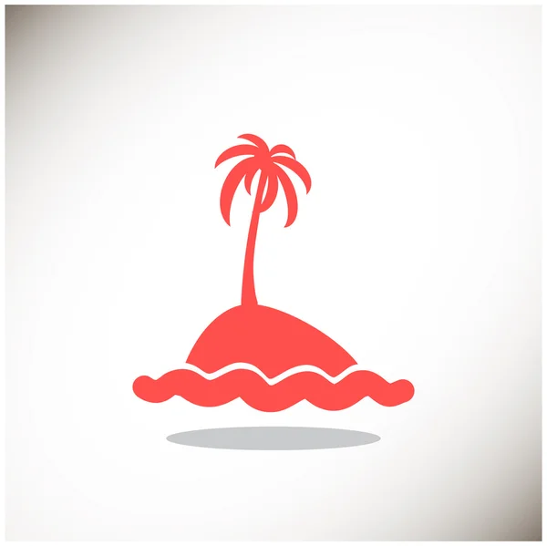 Icono de isla exótica — Vector de stock