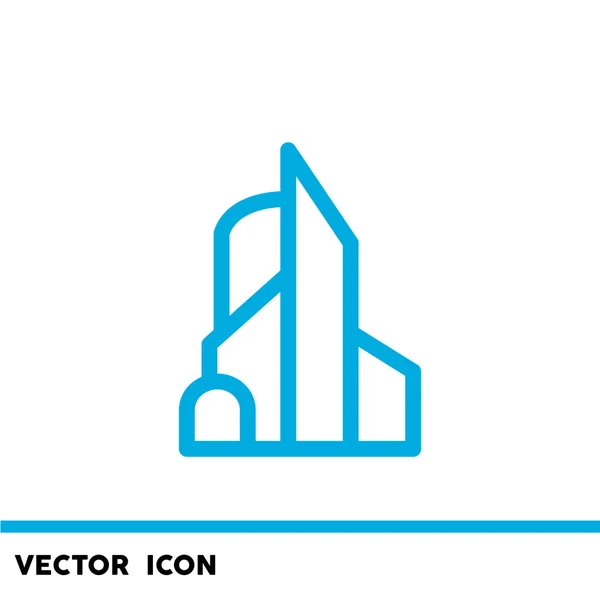 Gran ciudad icono web simple — Vector de stock