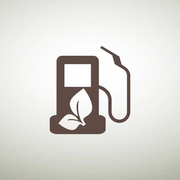 Eco brandstof eenvoudige pictogram — Stockvector