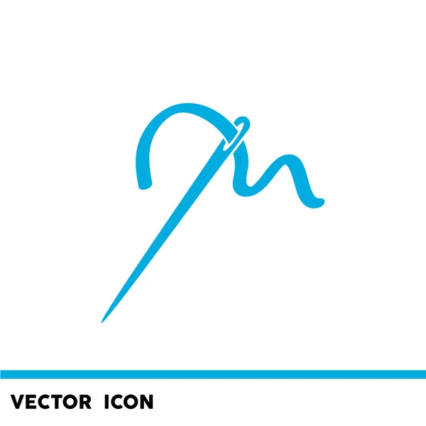 Hilo con aguja icono web simple — Vector de stock
