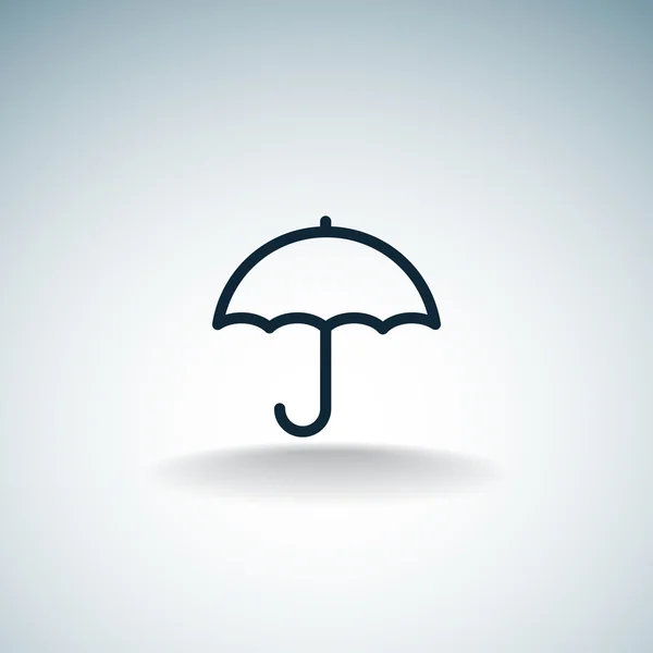 Eenvoudig overzicht paraplu web pictogram — Stockvector