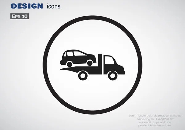 Auto evacuatie web pictogram — Stockvector