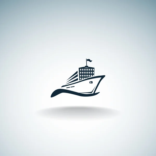 Het schip op Golf web pictogram — Stockvector