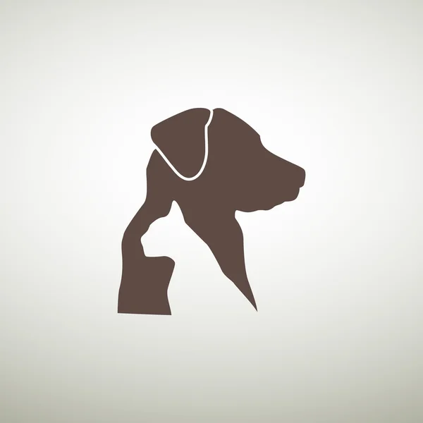 Honden en katten veterinaire pictogram — Stockvector