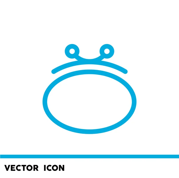 Eenvoudige portemonnee web pictogram — Stockvector