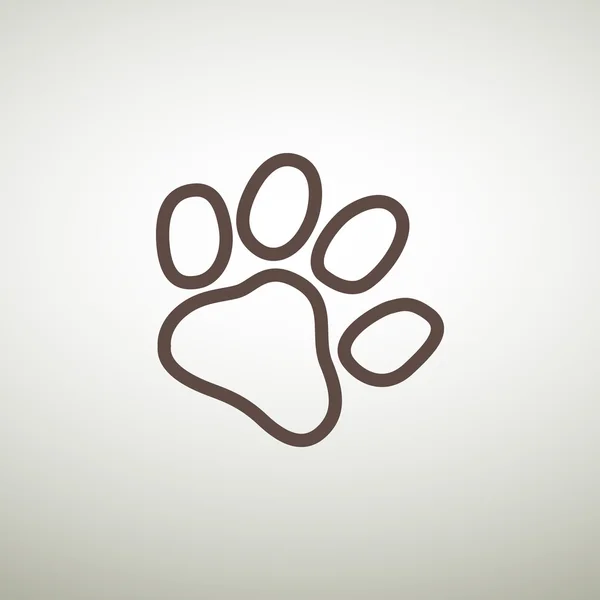 Dog paw track simple icon — Stock Vector