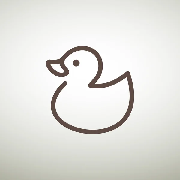 Toy duckling bosquejo icono web — Vector de stock