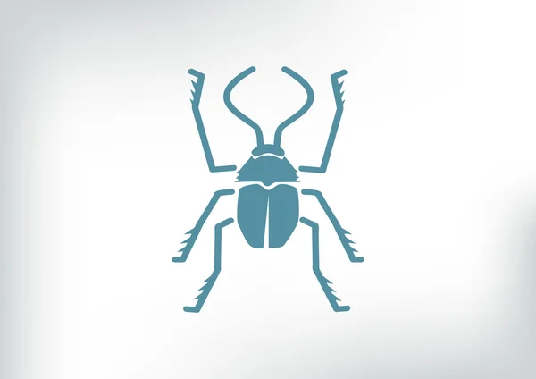 Σύμβολο bug με περίγραμμα σκαθάρι — Διανυσματικό Αρχείο