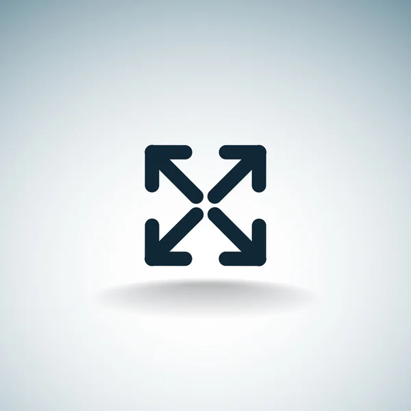 Cuatro flechas en el icono cuadrado — Archivo Imágenes Vectoriales