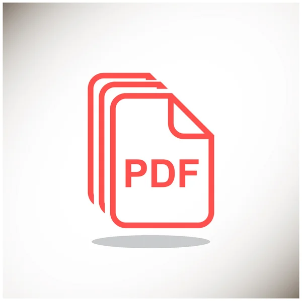 Arquivos PDF ícone web simples — Vetor de Stock