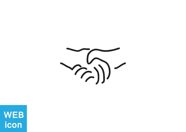 Handshake simple web icon — Stock Vector