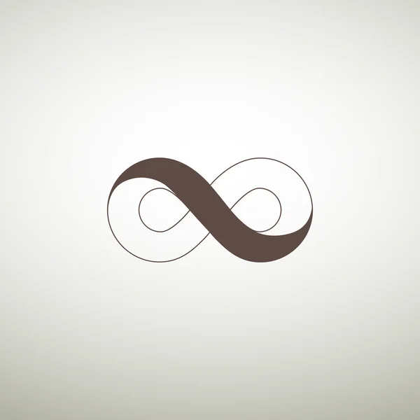 Infinity symboolpictogram web — Stockvector