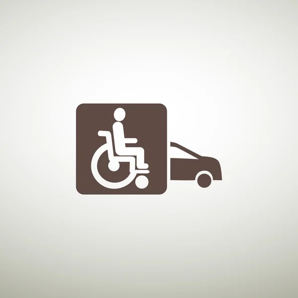 Disabled in car icon — Stock Vector