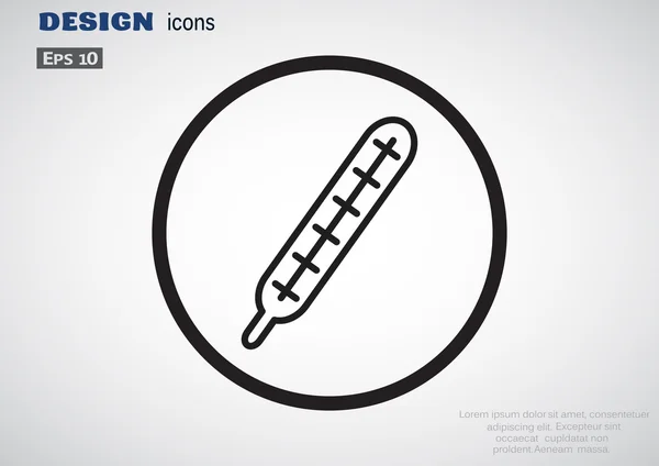 Icône web thermomètre médical — Image vectorielle