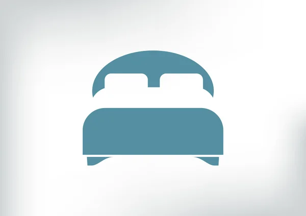 Cama doble icono web — Vector de stock