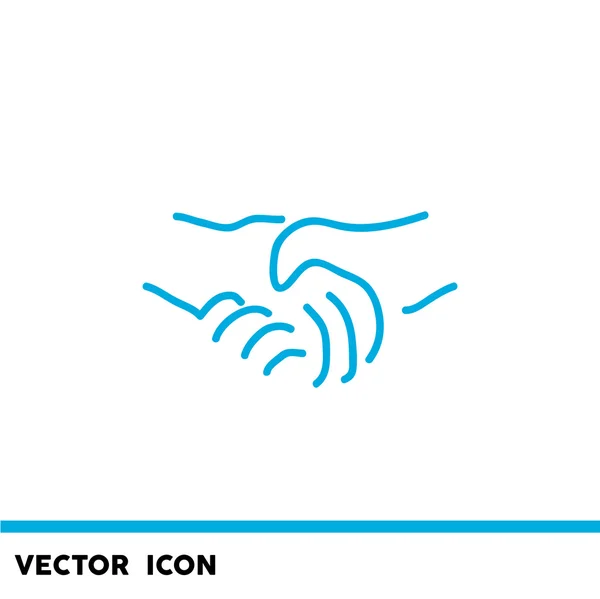 Handschlag einfaches Web-Symbol, Umriss-Vektorillustration — Stockvektor