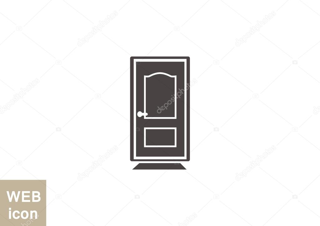 Closed door web icon