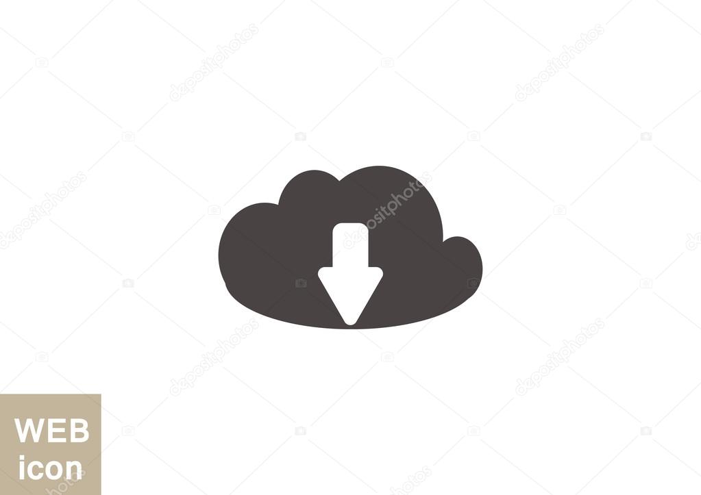 Cloud file download icon