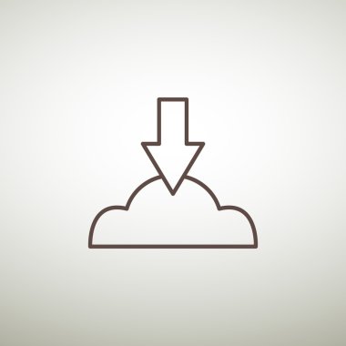 Bulut dosya download simgesi