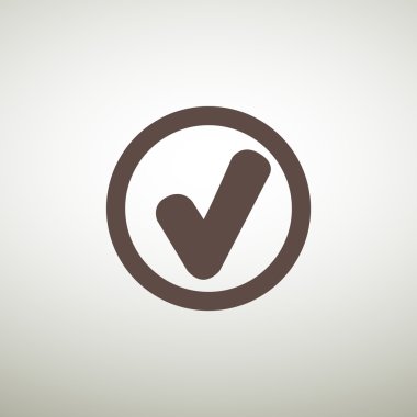 Chek işareti ile kene simgesi