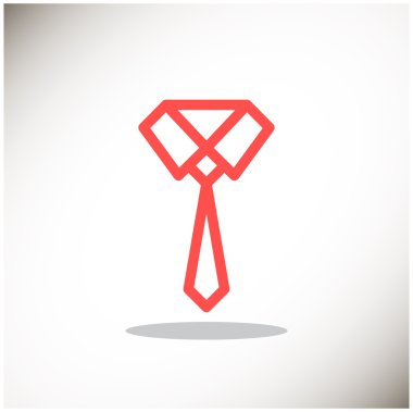 Düğümlü kravat basit web simgesi