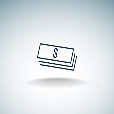 Dolar web simgesi yığını