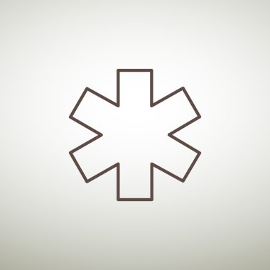 Tıp sembolü basit web simgesi