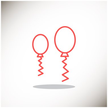 Balonlar anahat simgesini