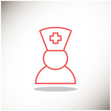Hemşire siluet web simgesi