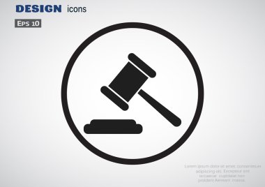 Hukuk çekiç simgesi