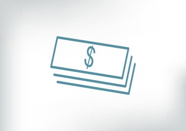 Dolar web simgesi yığını