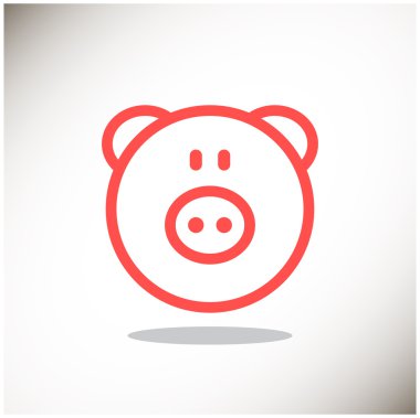 Domuz kafa basit web simgesi