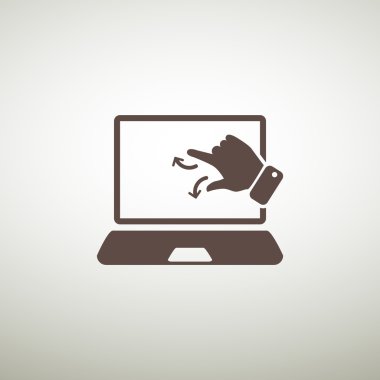 Dokunmatik ekranda dizüstü web simgesi