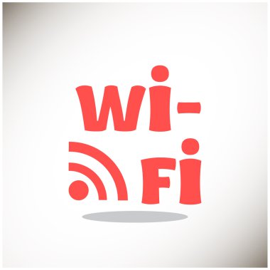 Wi-Fi yazıt dalgalar simgesiyle