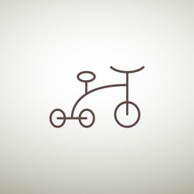 Bebek üç tekerlekli bisiklet simgesi