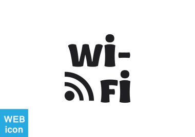 Wi-Fi yazıt dalgalar simgesiyle