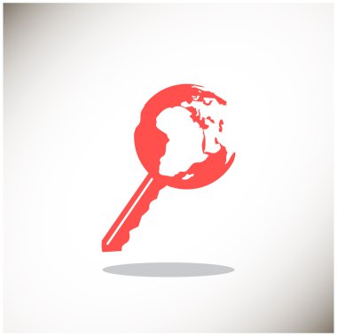 Dünya web simgesi anahtarı