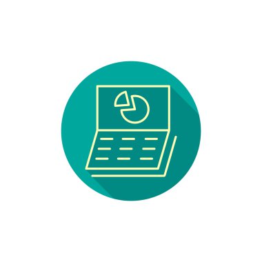 Basit laptop ile grafik ekran üzerinde