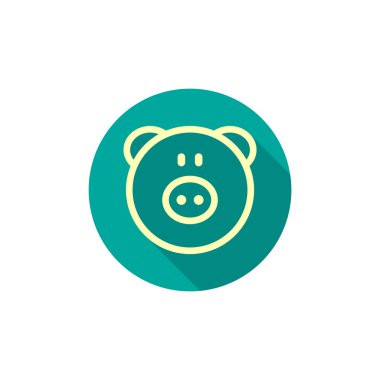 Domuz kafa basit web simgesi