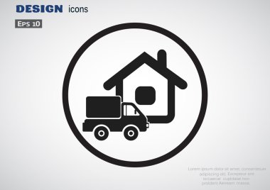Kamyon evi web simgesinin yanında