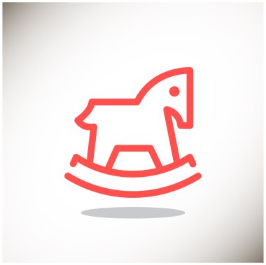 Çocuk oyuncak at web simgesi