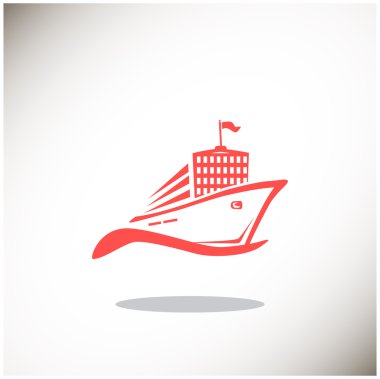 Dalga web simgesi üzerinde gemi