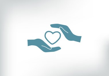 Eller basit simgesi kalp