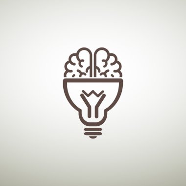 Ampul simgesi olan beyin